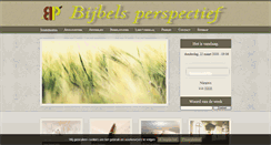 Desktop Screenshot of bijbels-perspectief.nl